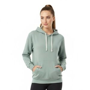 Garage | Sage Green Relaxed Fit Hoodie Kangaroo Pocket with Cream Drawstrings